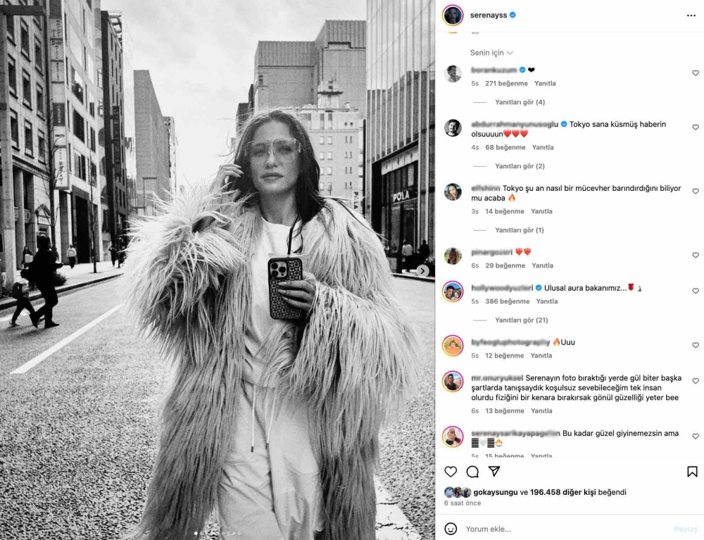 serenay sarikaya nin tokyo paylasimi gundem oldu